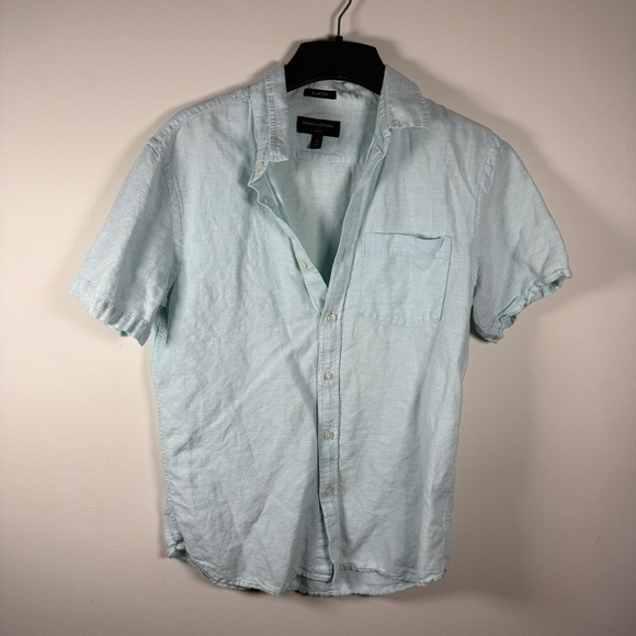Banana Republic Other - Banana Republic Linen Ice Blue Business Casual Button Down Shirt Size Medium